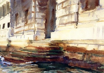 landscape Painting - Steps of a Palace landscape John Singer Sargent